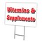 Signmission Vitamins & Supplements Yard Sign & Stake outdoor plastic coroplast window C-1216 Vitamins & Supplements - alternate 1